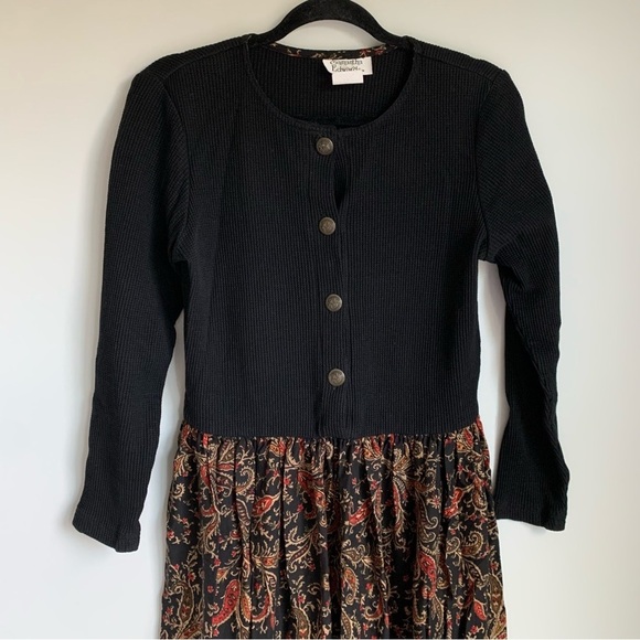 Samatha Edwards Vintage Abstract Maxi Long Sleeve Dress - Picture 4 of 7